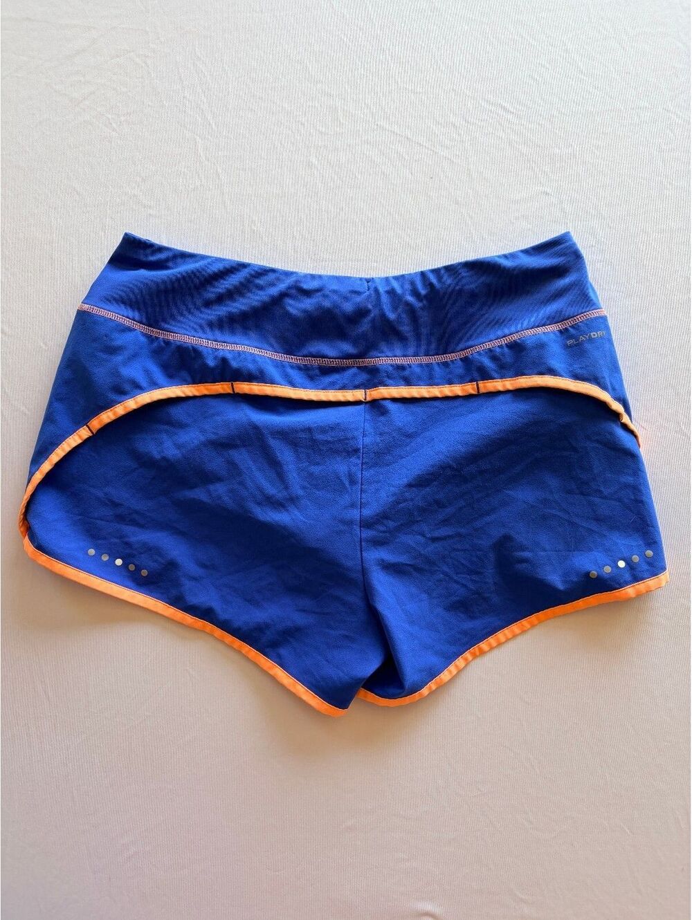 Reebok Women’s Running Shorts Size M Blue Orange Trim Athletic Workout